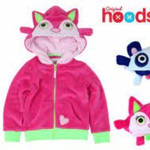 Hoodsbee, the girl's hoodie that becomes a plush friend, Pink Fox New